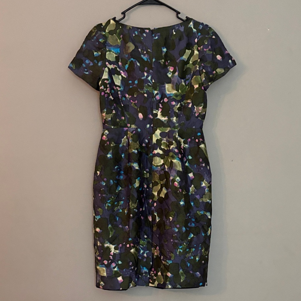 J. Crew Lilian Watercolor Short-Sleeve Sheath Dress - Picture 3 of 8